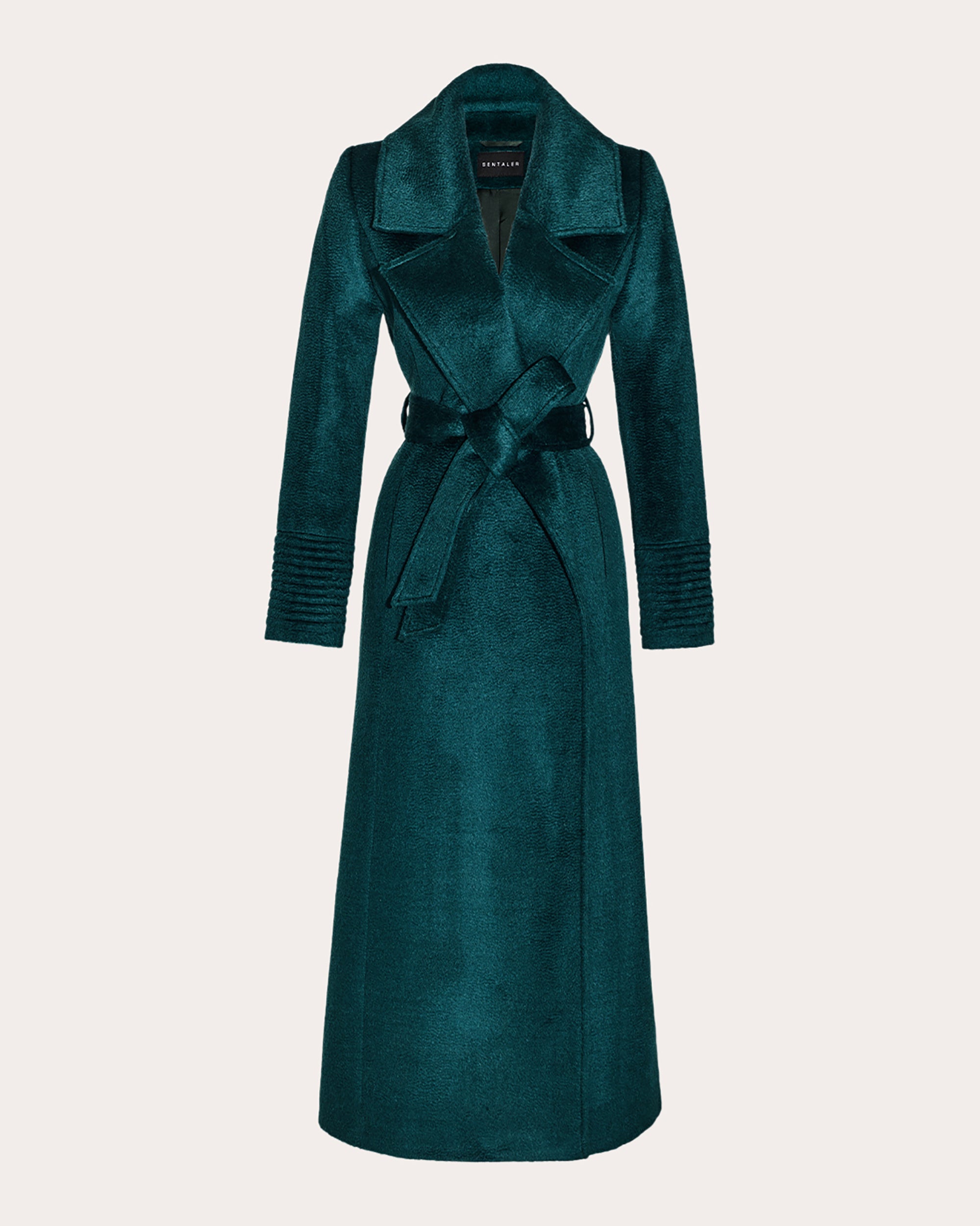 Suri Alpaca Notched Collar Maxi Wrap Coat