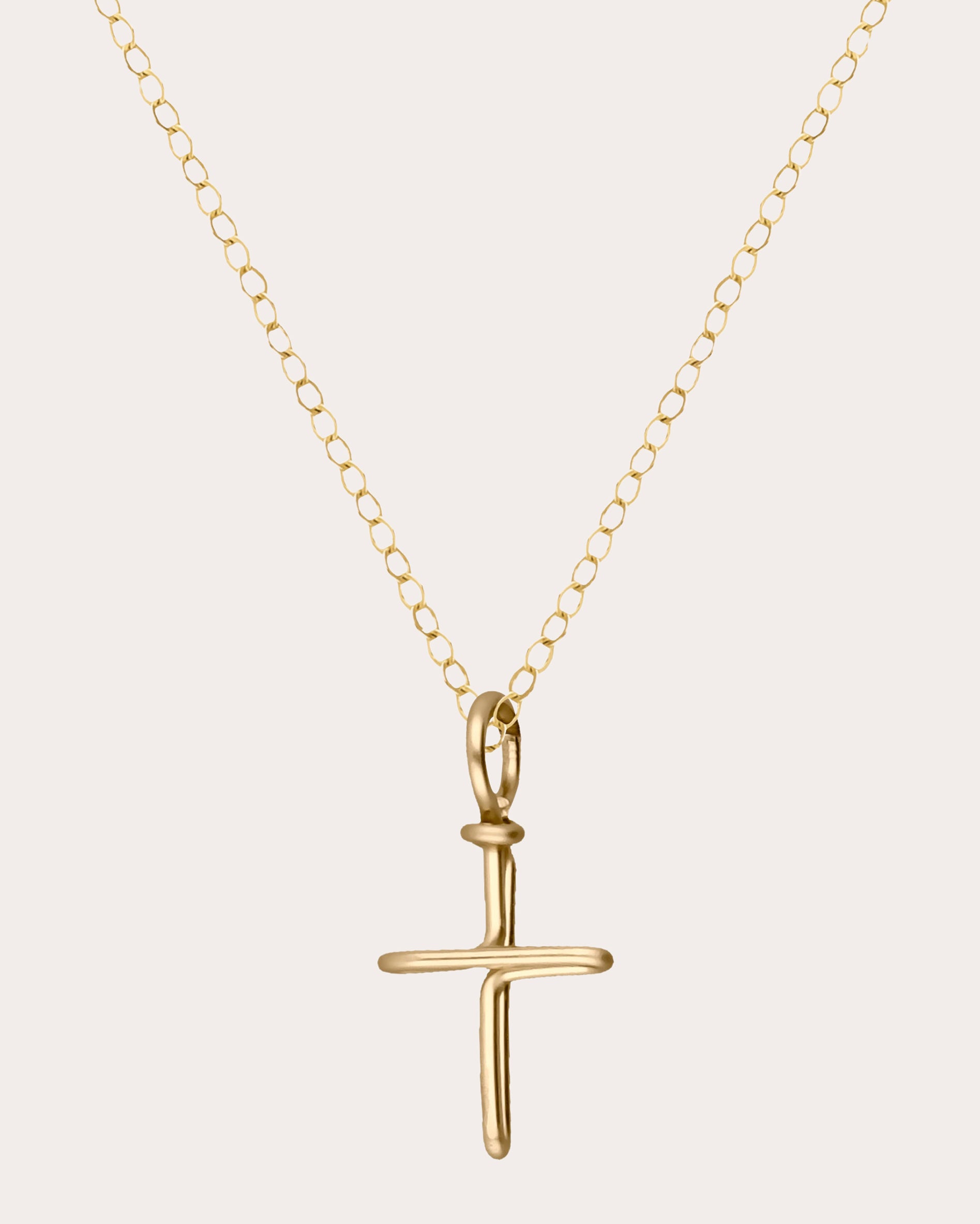 Symbolic Cross Charm Necklace