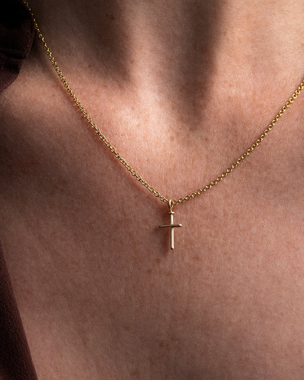 Symbolic Cross Charm Necklace