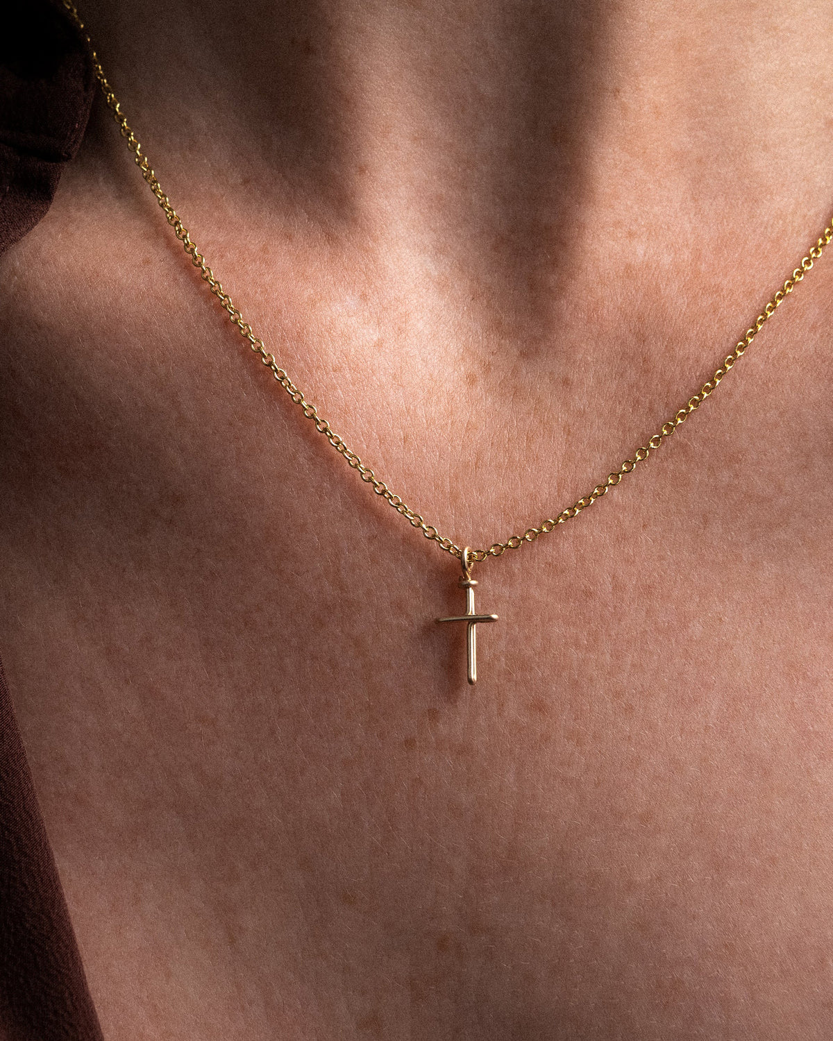 Symbolic Cross Charm Necklace