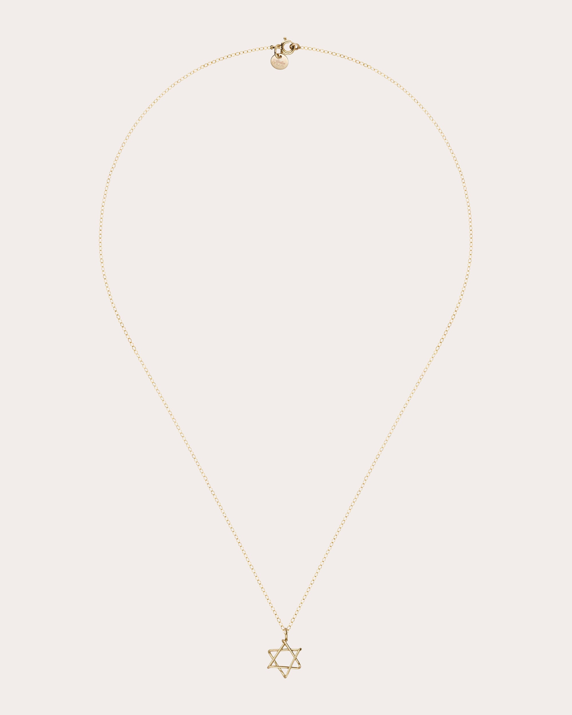 Symbolic Star of David Charm Necklace