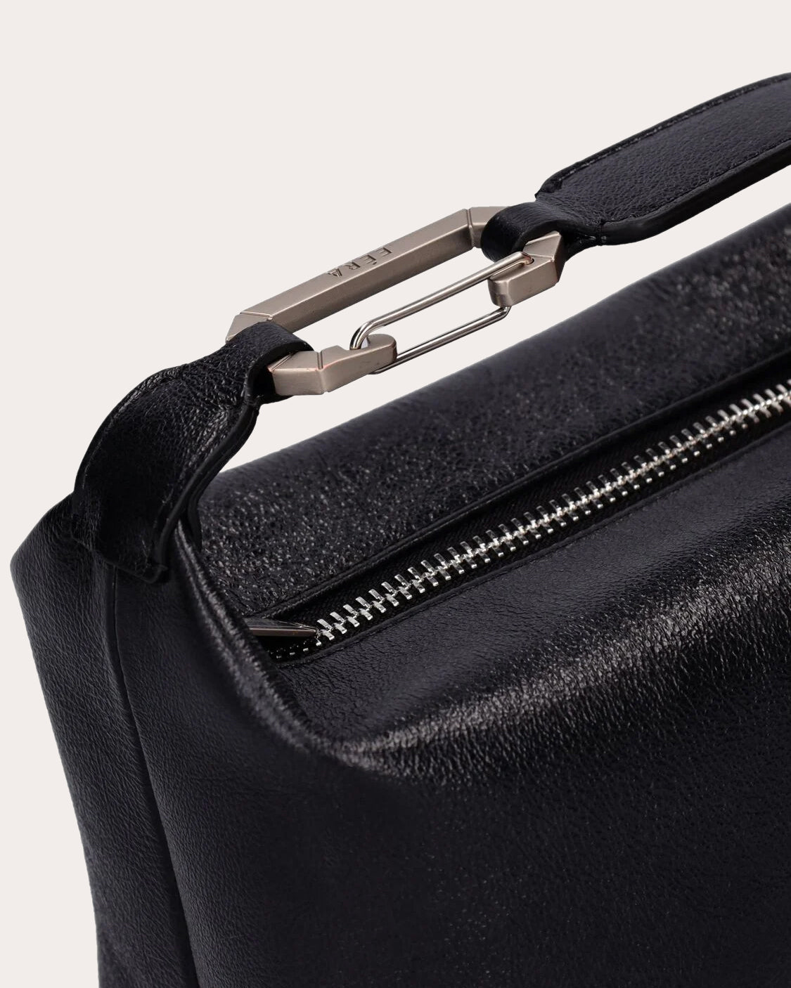 Tiny Moon Laminated-Leather Shoulder Bag