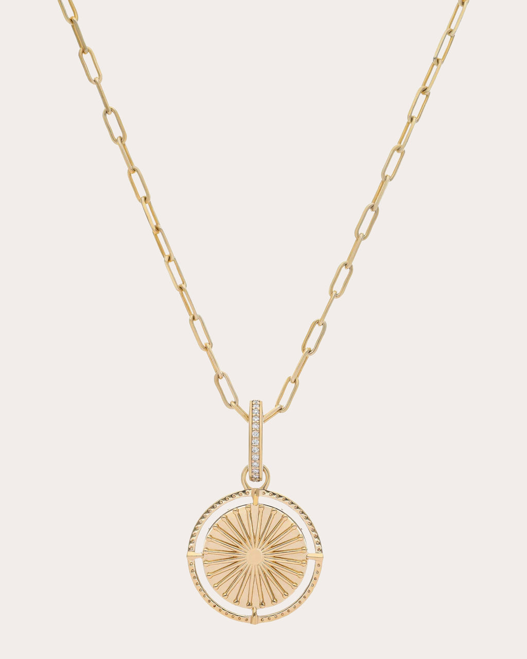 Diamond & 14k Gold Venus Medallion Necklace