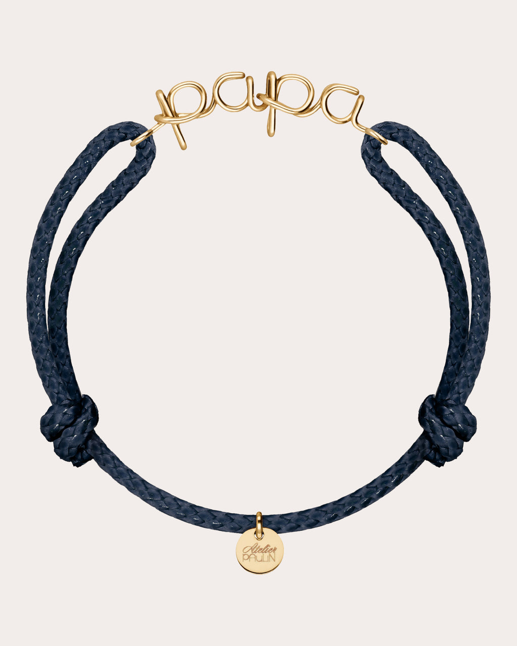 Papa Waxed Cord Bracelet