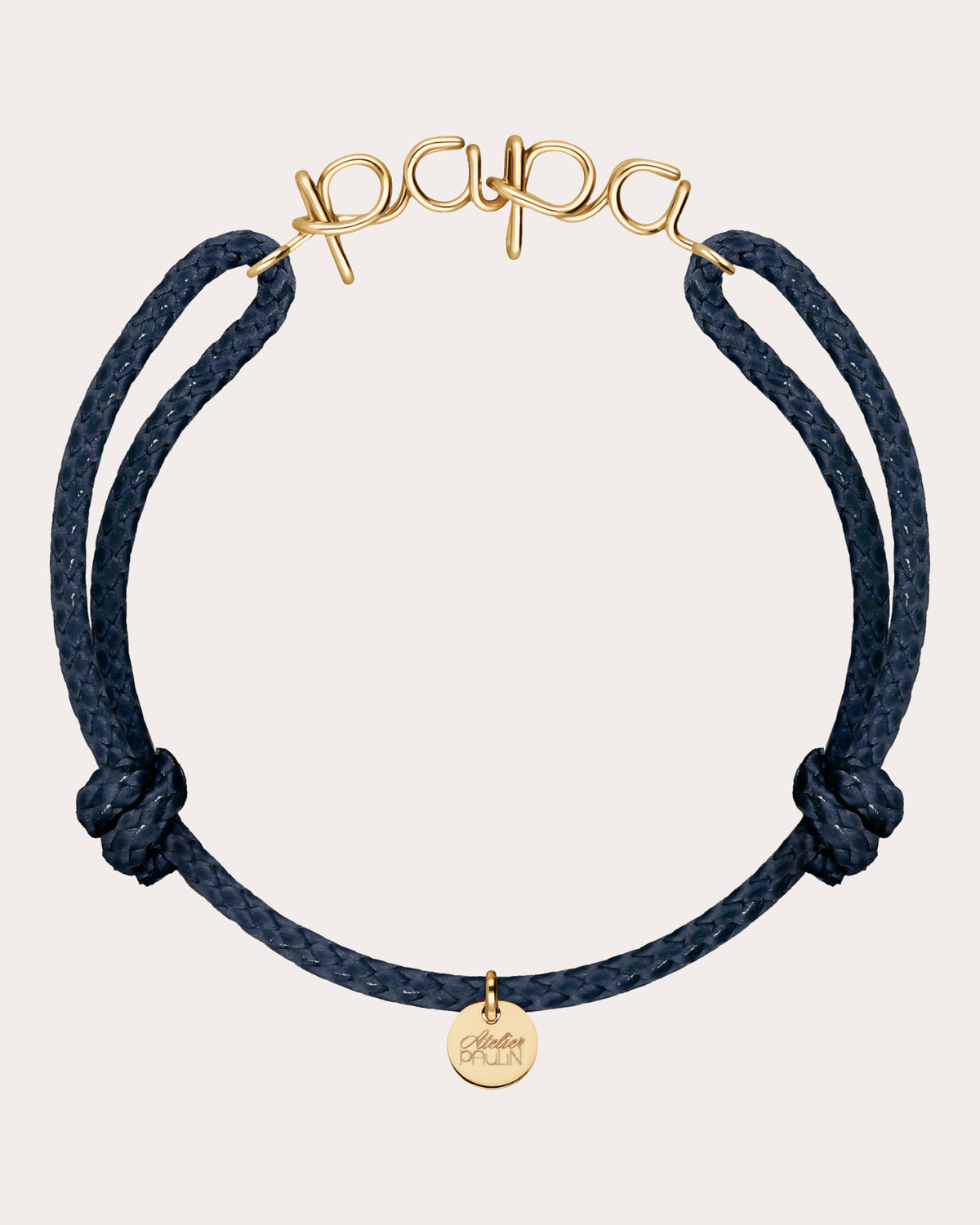 Papa Waxed Cord Bracelet