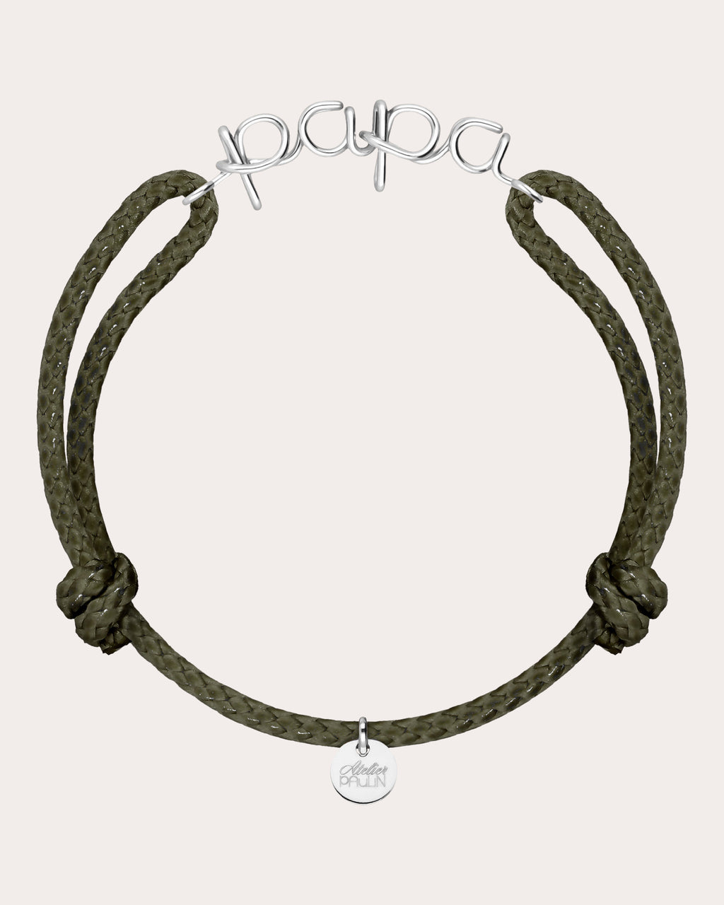 Papa Waxed Cord Bracelet