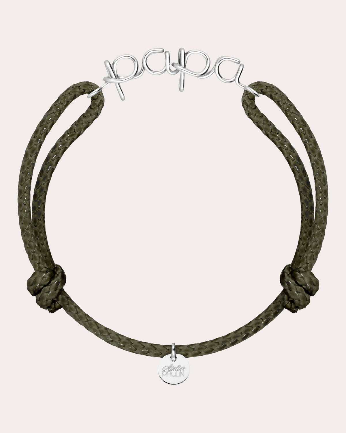 Papa Waxed Cord Bracelet