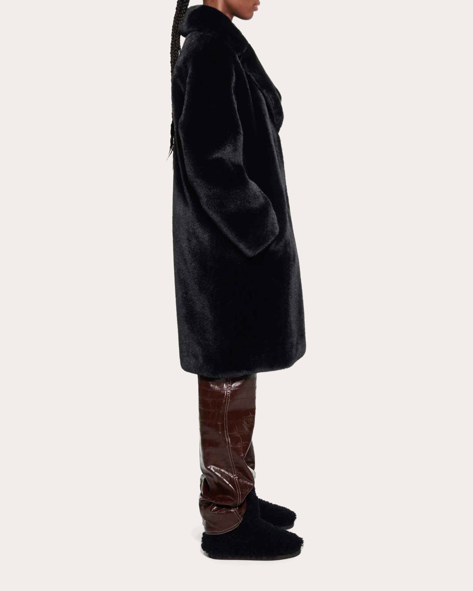 Camille Faux Fur Cocoon Coat | Olivela