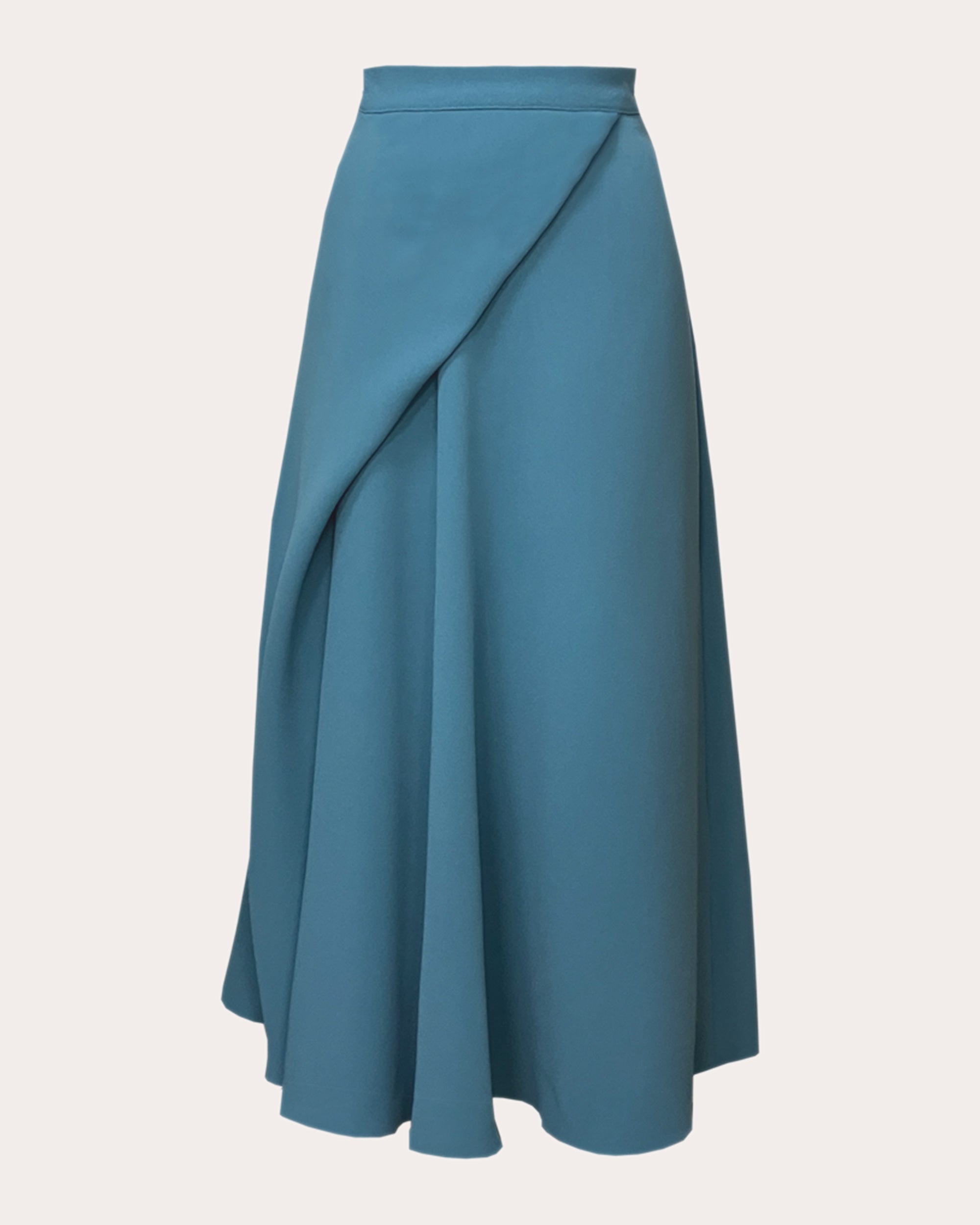 Fatale Georgette Draped Midi Skirt