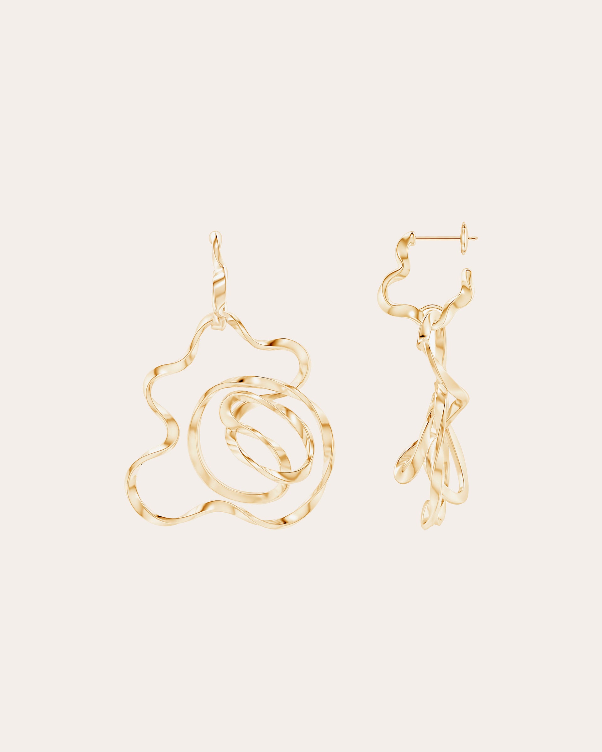 14k Sakura Drop Earrings