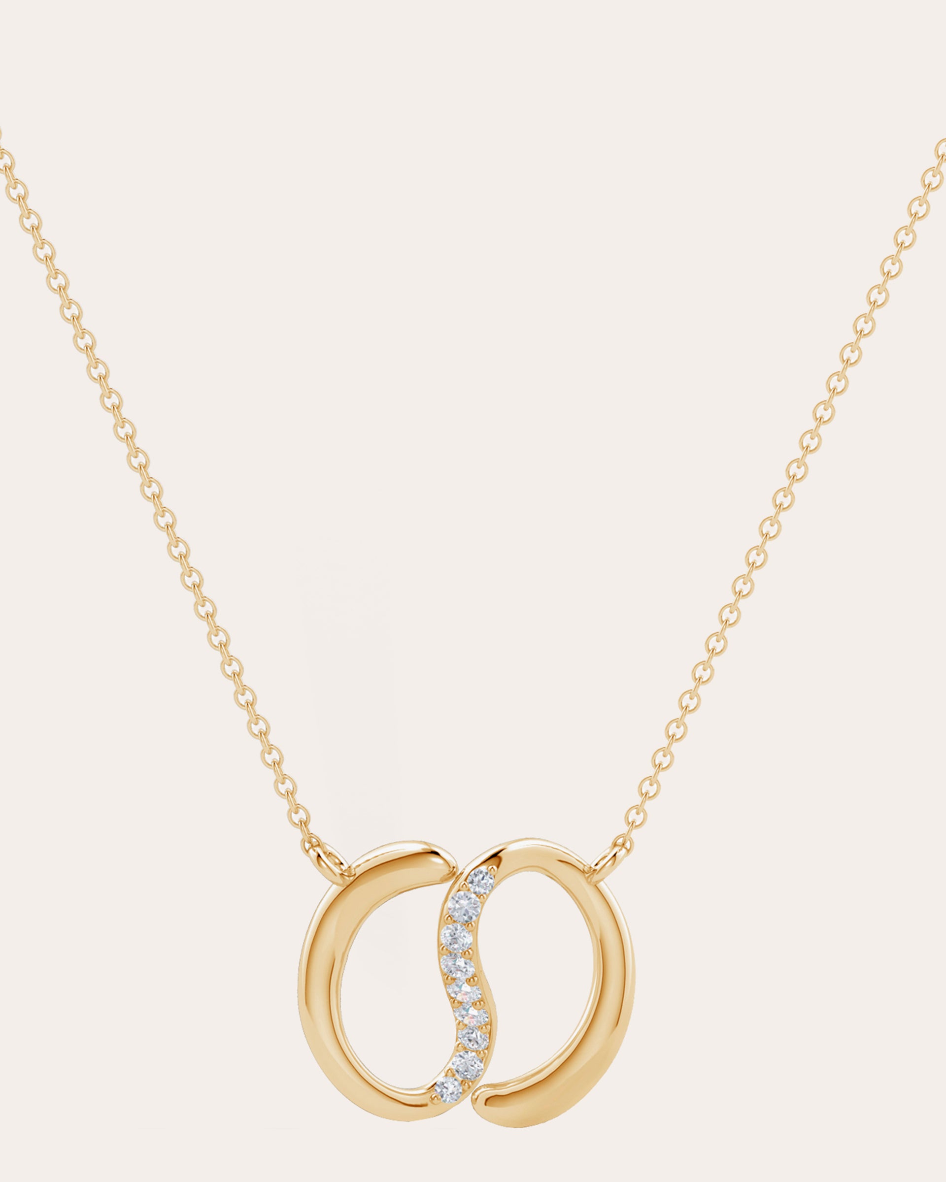 Diamond & 14k Yin Yang Shangri La Pendant Necklace