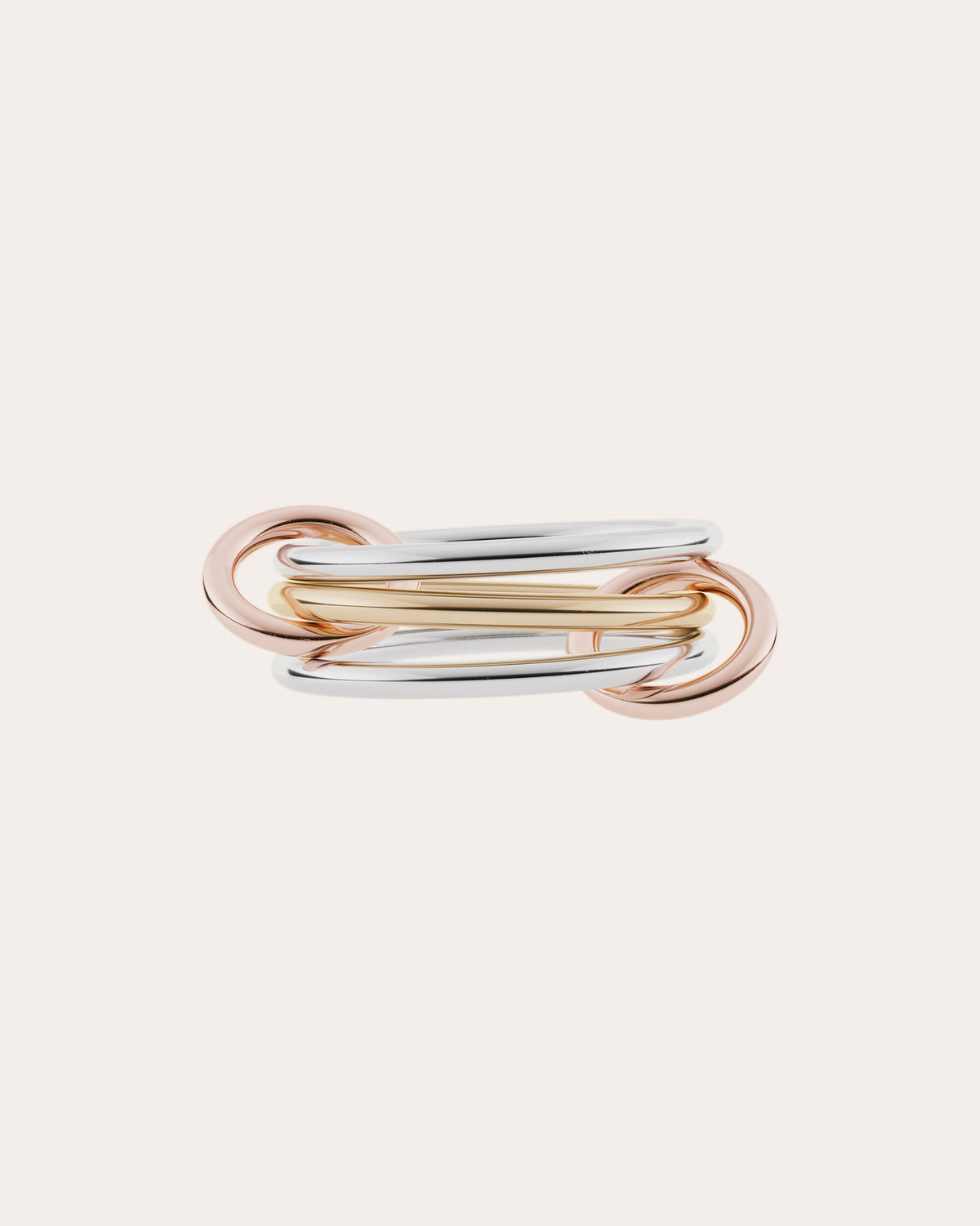 18k Tri Tone Solarium Ring